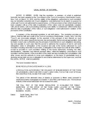Legal Notice of Estoppel