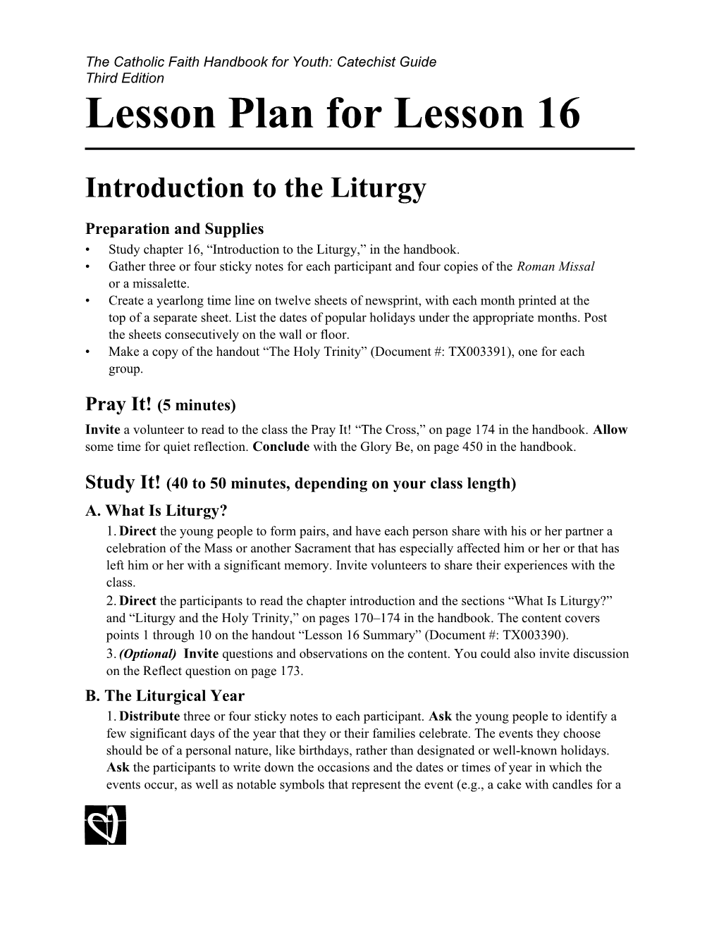 Lesson Plan for Lesson 16