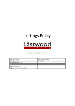 Lettings Policy