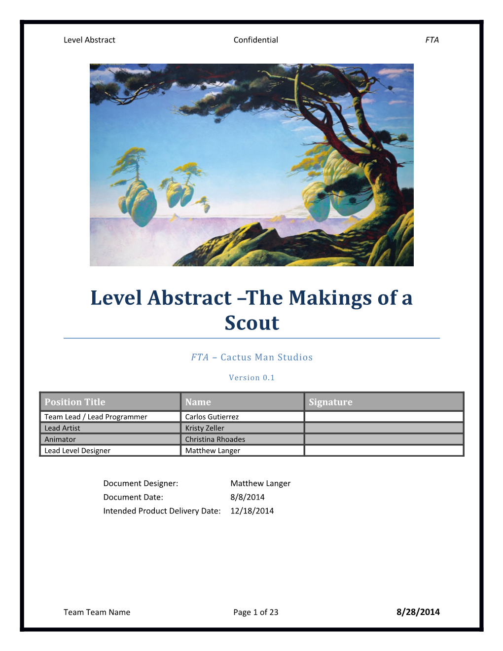 Levelabstract the Makings of a Scout