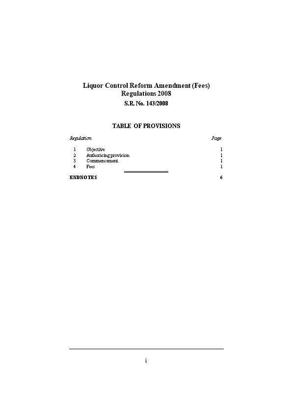 Liquor Control Reform Amendment (Fees) Regulations 2008