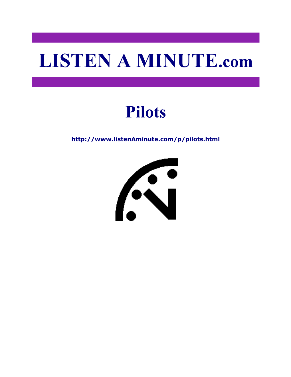 Listen a Minute.Com - ESL Listening - Pilots