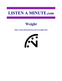 Listen a Minute.Com - ESL Listening - Weight