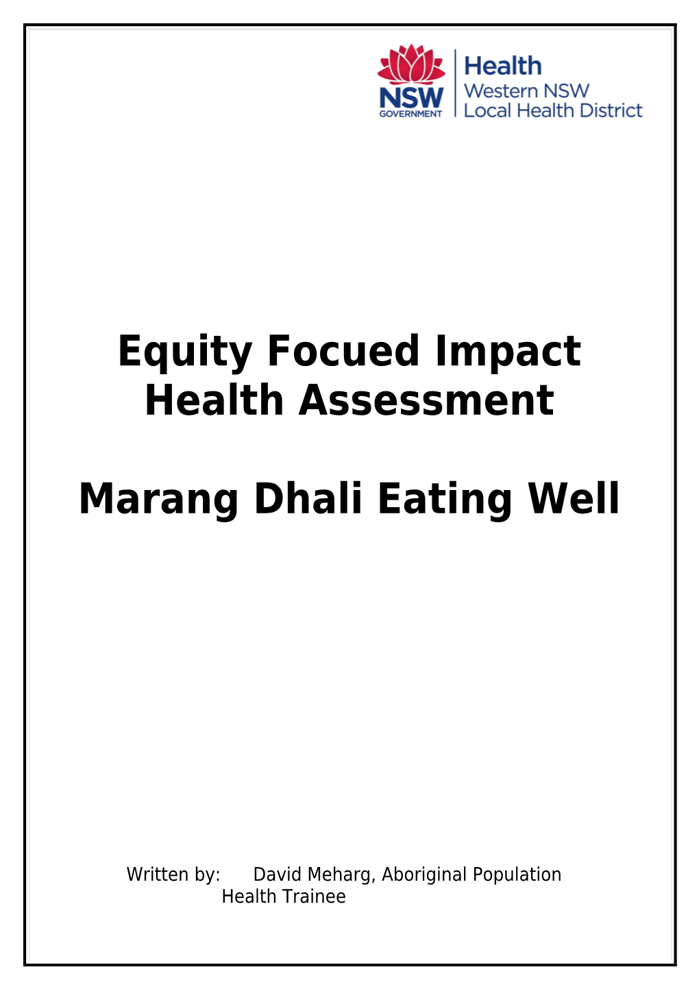 Literature Review: Marang Dhali Eating Well Program