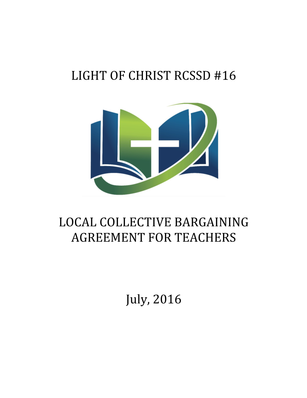 Local Collective Bargaining Agreement for Teachers