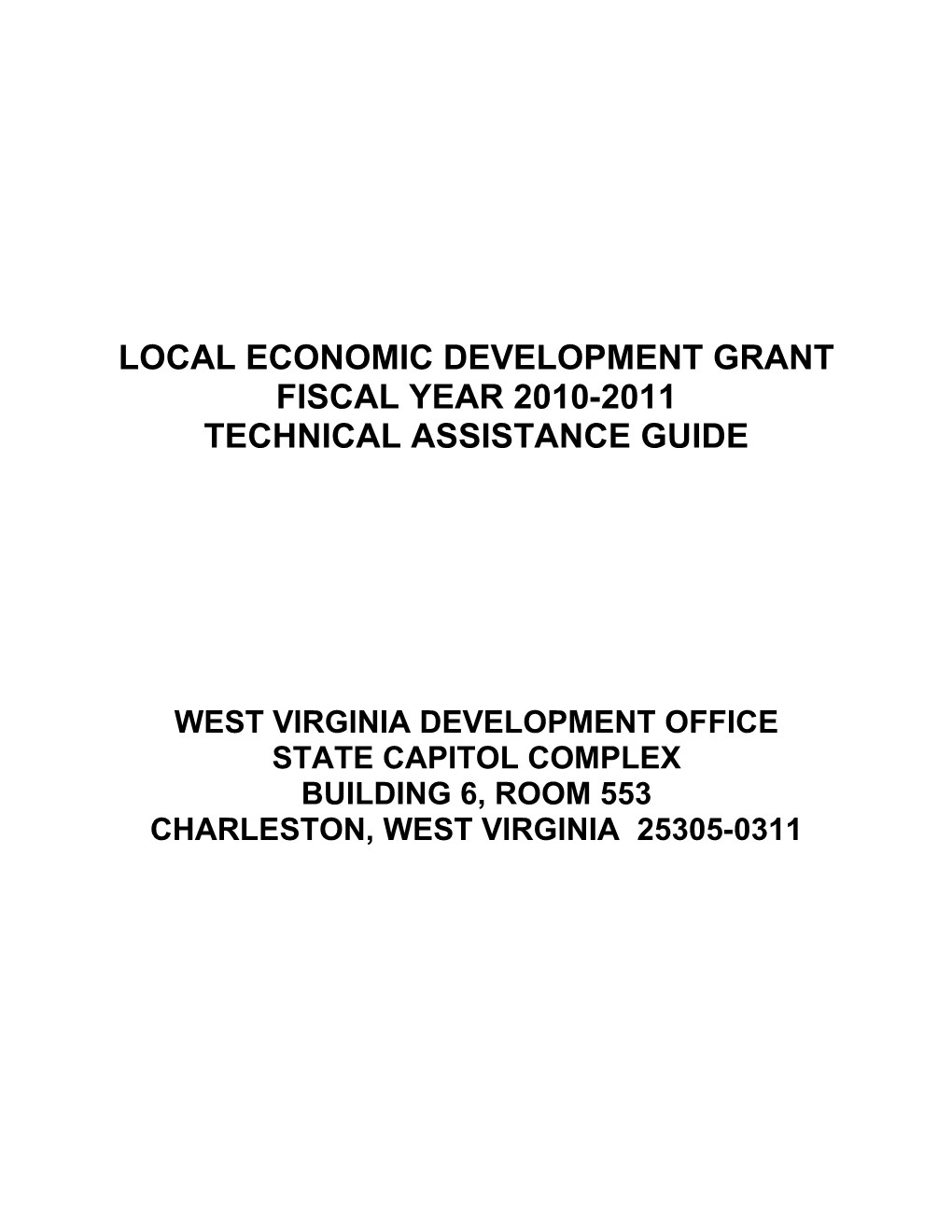 Local Economic Development Grant