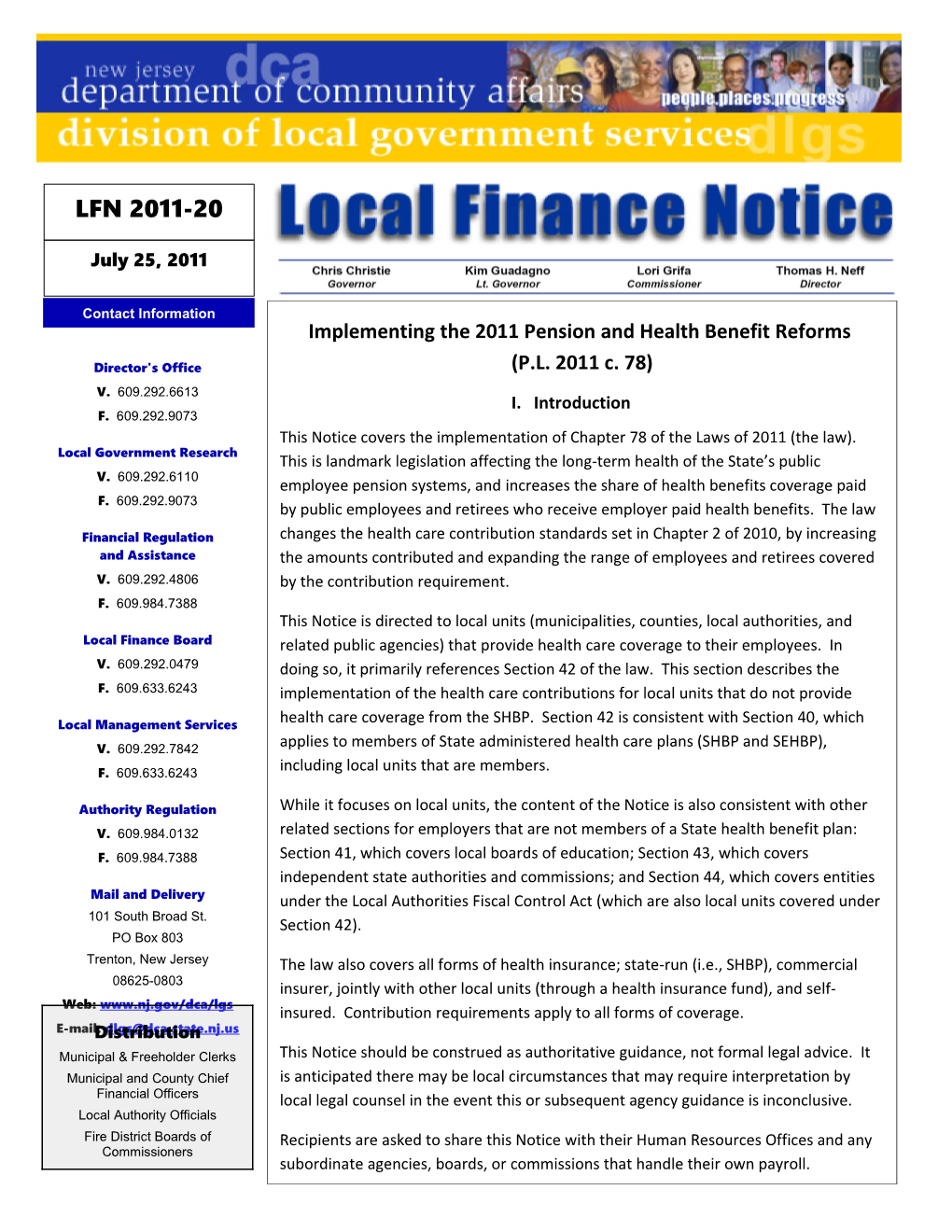 Local Finance Notice 2011-1(R)January 12, 2011Page 1