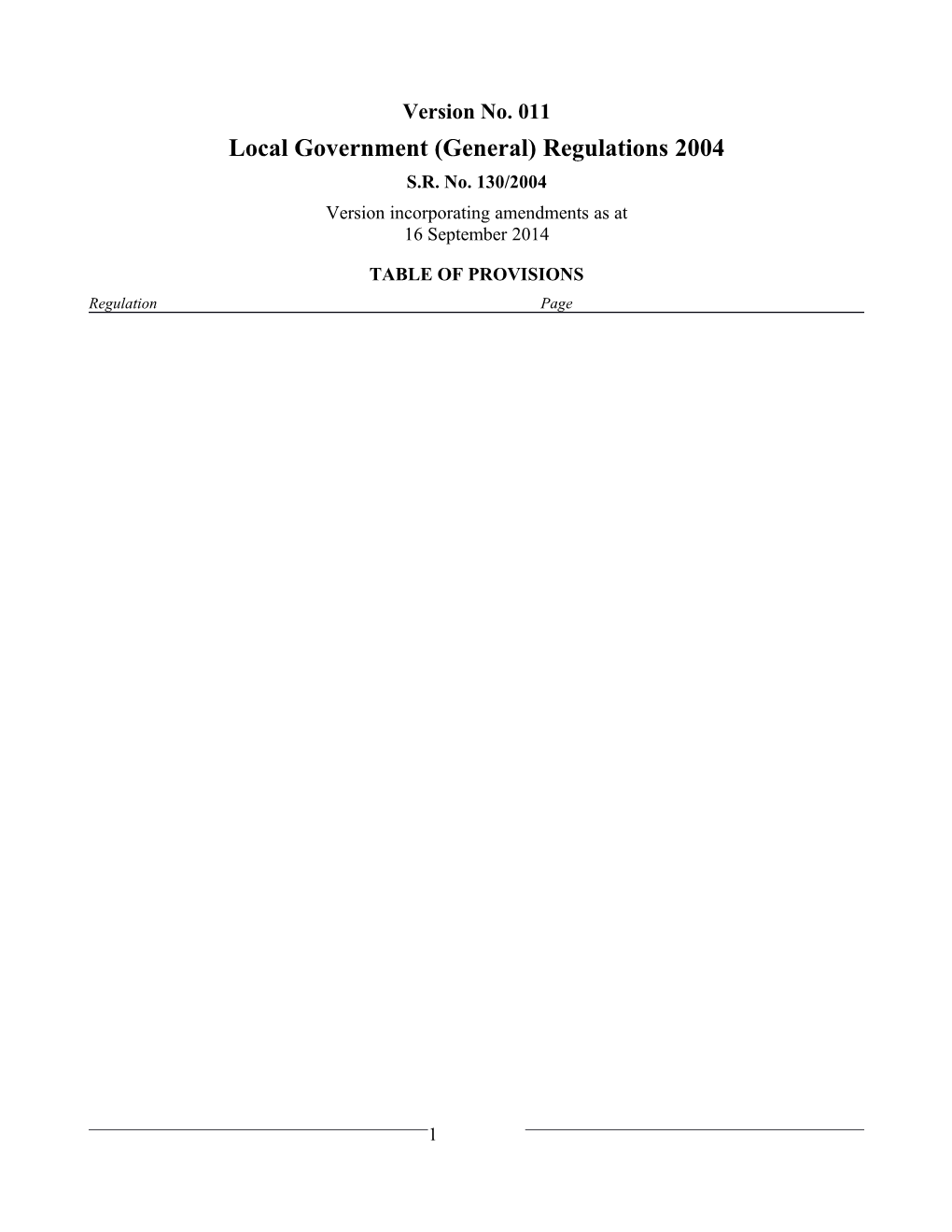 Local Government (General) Regulations 2004