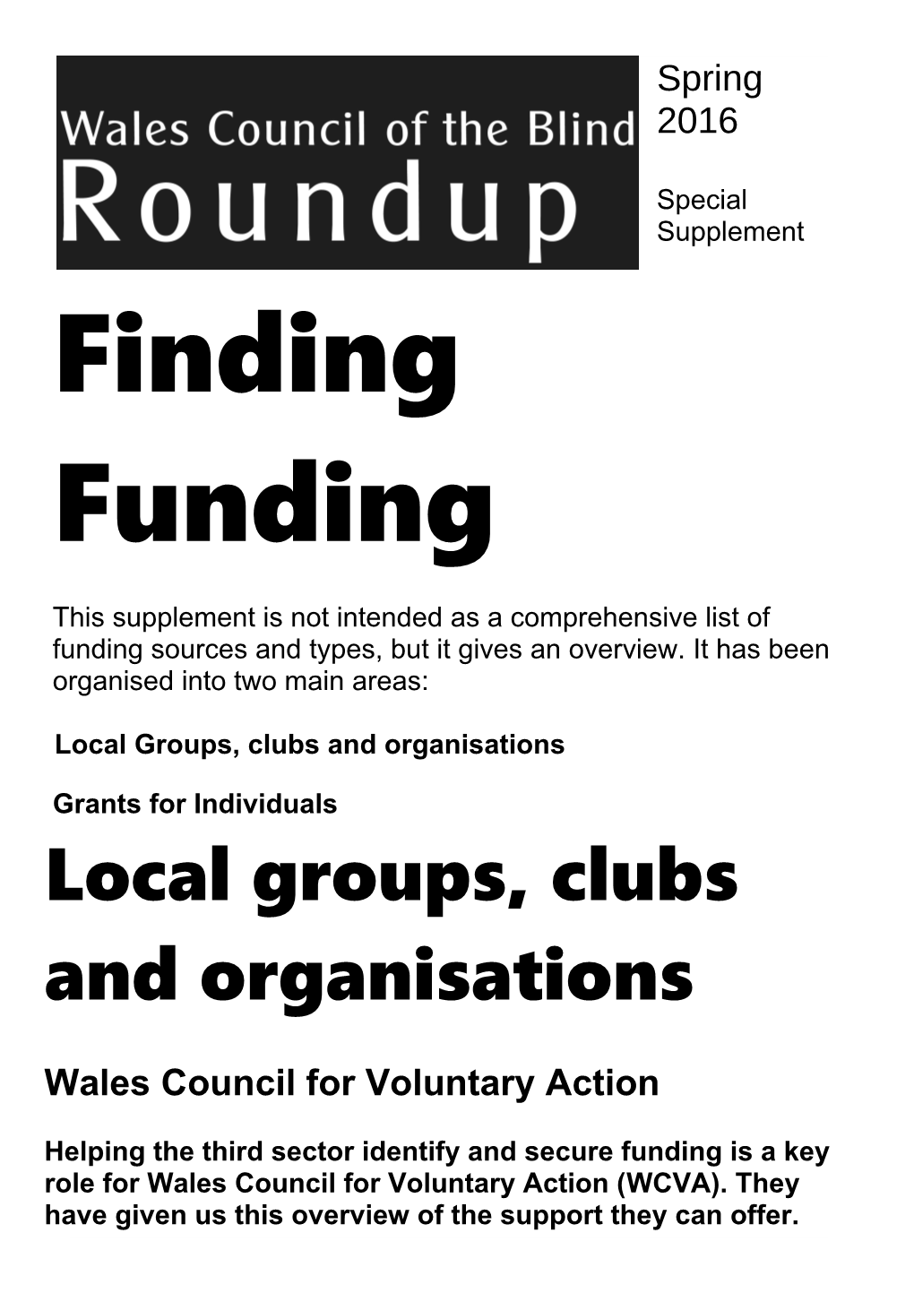 Local Groups, Clubs and Organisations