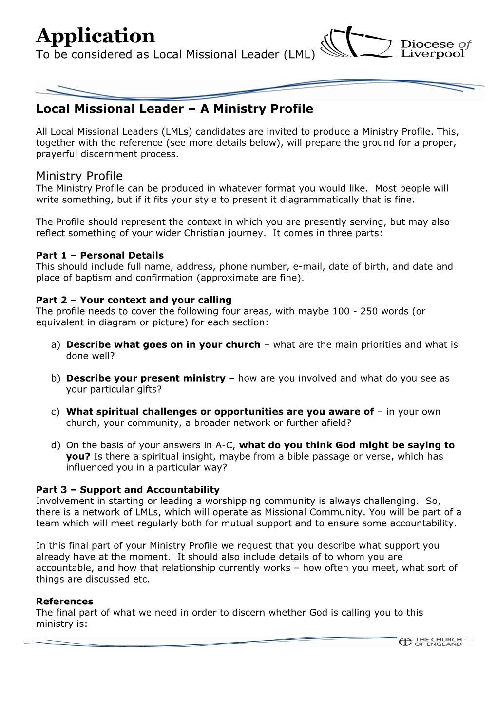 Local Missional Leader a Ministry Profile