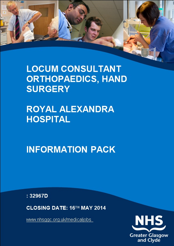 Locum Consultant Orthopaedics, Hand Surgery