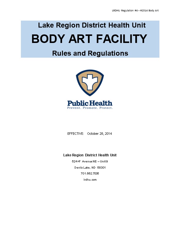 LRDHU Regulation #4 #2014 Body Art