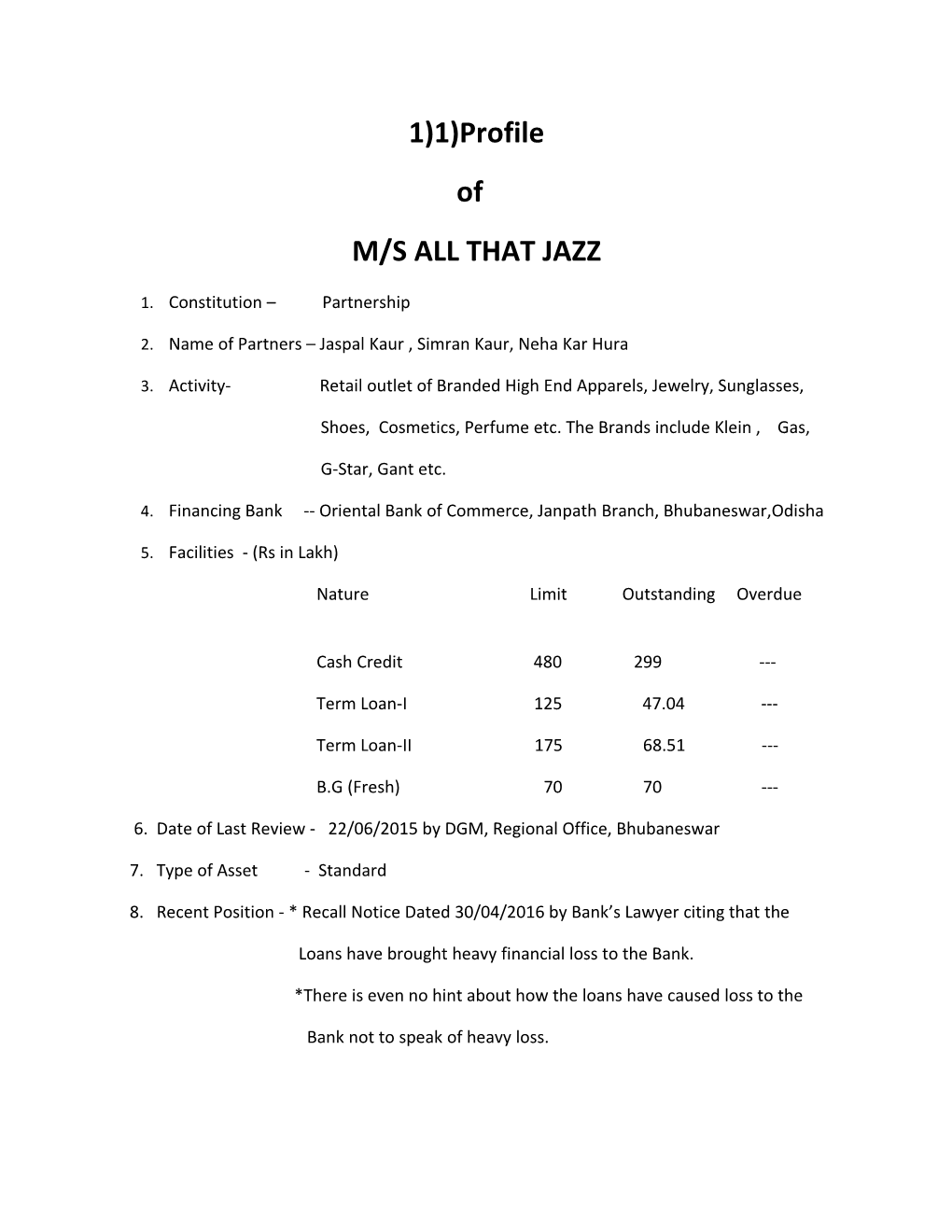 M/S All That Jazz