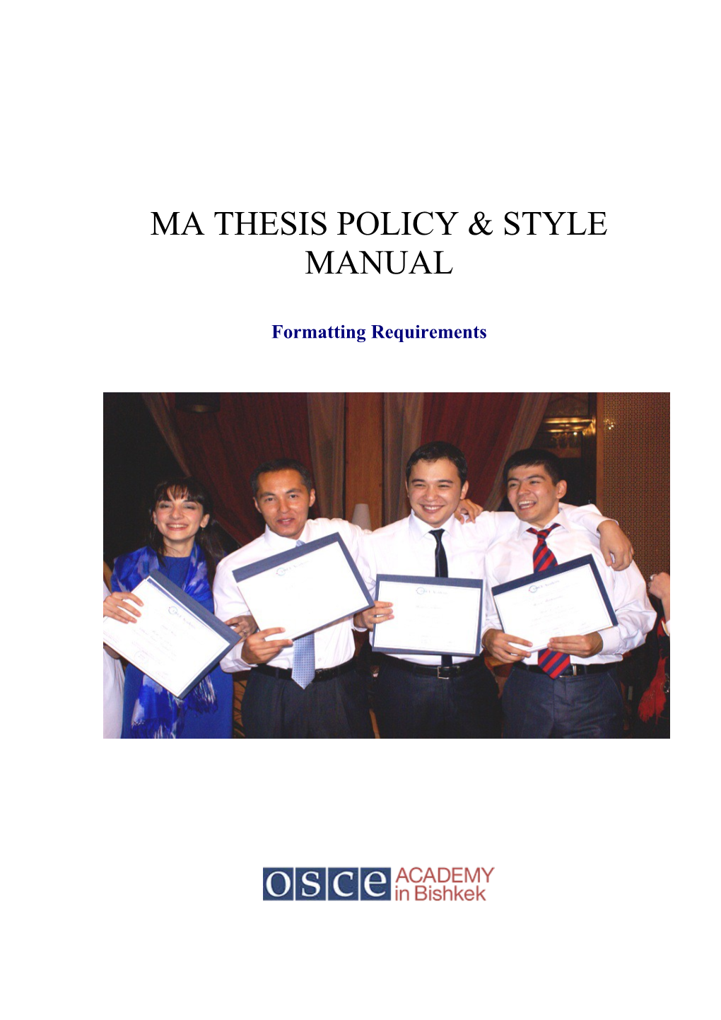 Ma Thesis Manual