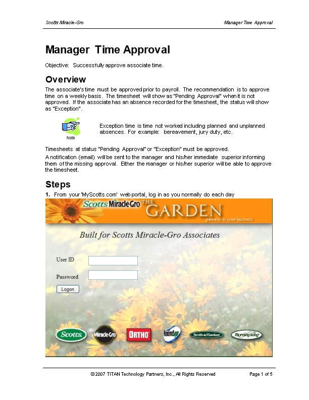 Manager Time Approval