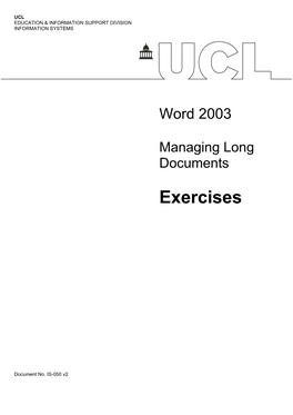 Managing Long Documents - Exercises