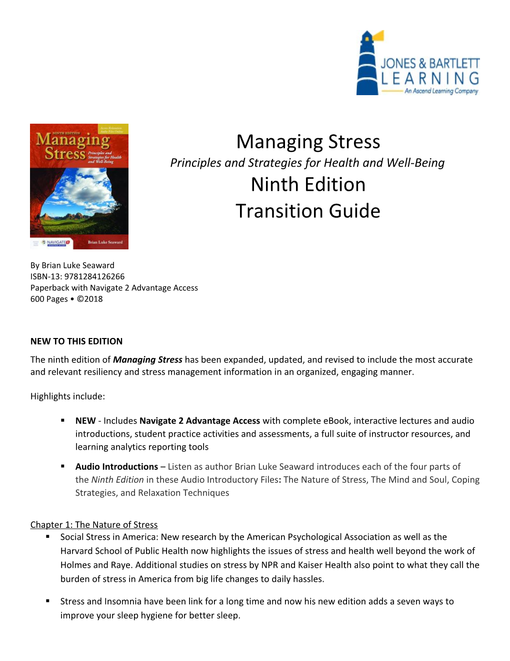 Managing Stress Principles and Strategies for Health and Well-Being