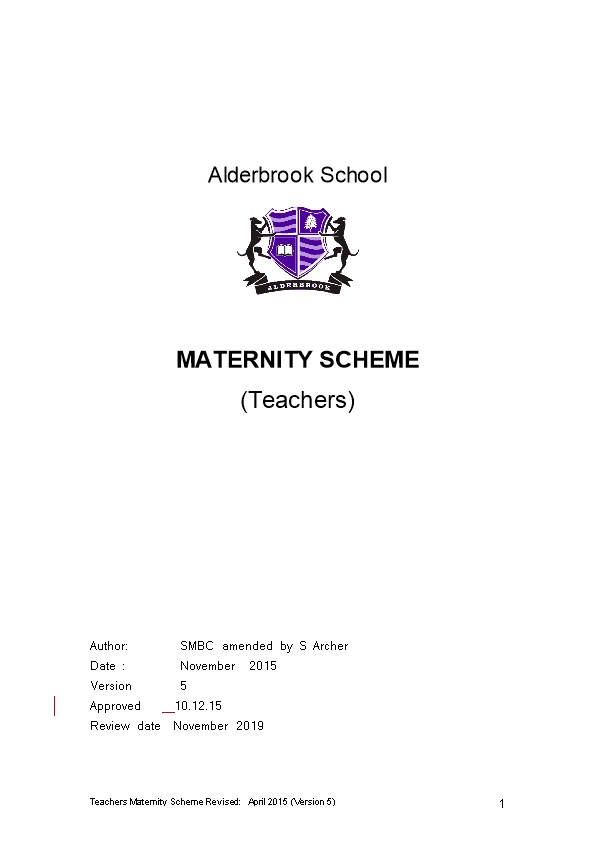 Maternity Scheme