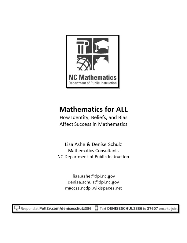 Mathematics for ALL