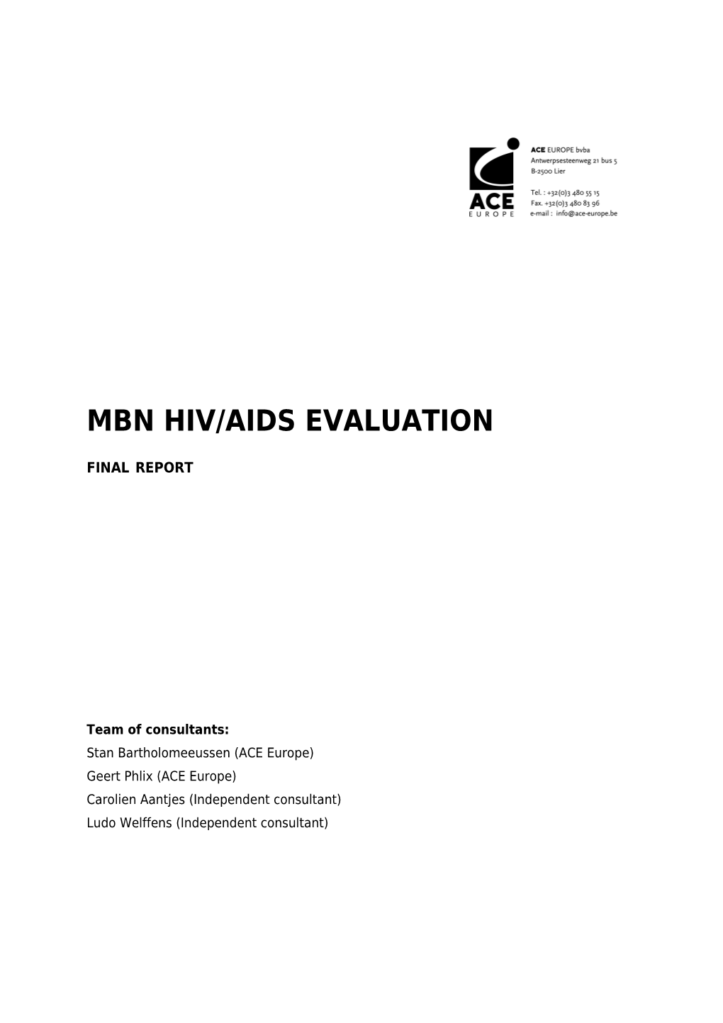 MBN HIV/AIDS Evaluation