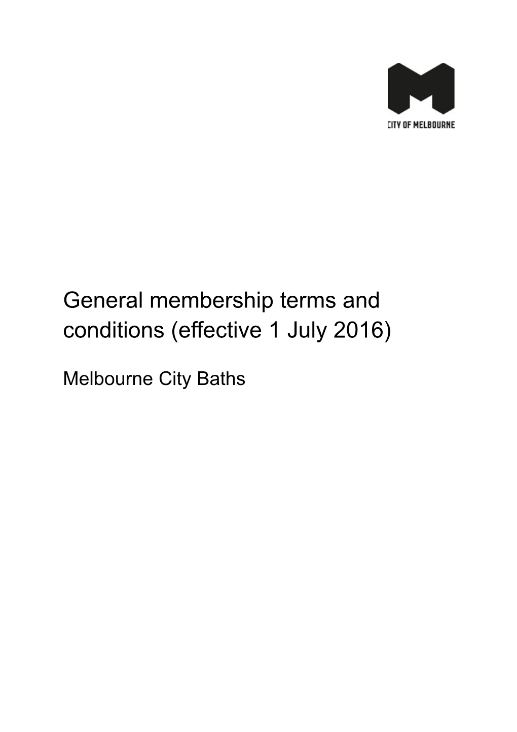 MCG General Membership Terms and Conditions