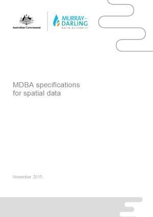MDBA Specifications for Spatial Data