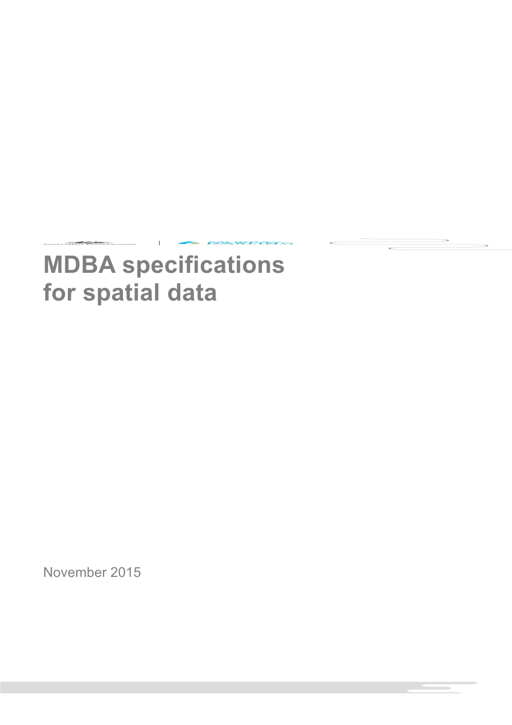 MDBA Specifications for Spatial Data