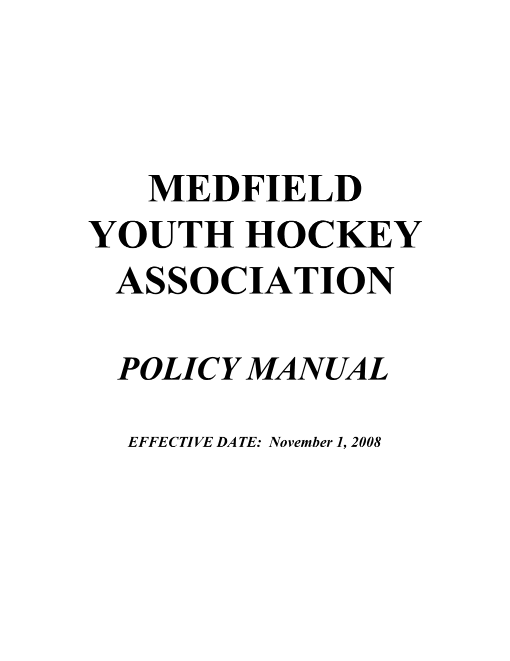 Medfield Youth Hockey Association