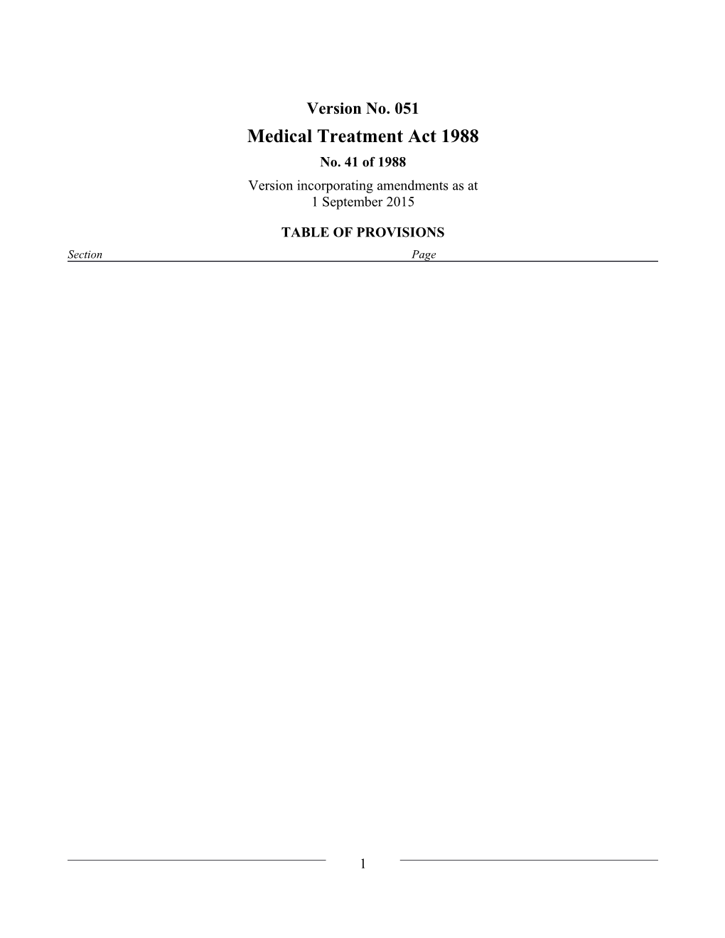 Medical Treatment Act 1988