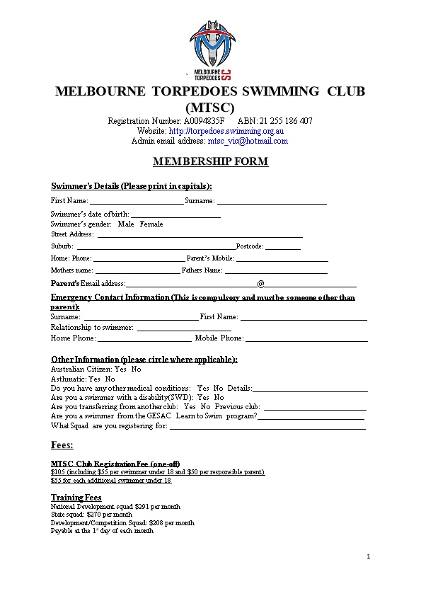 Melbourne Torpedoes Swimming Club