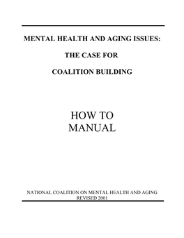 Mental Health and Aging Issues