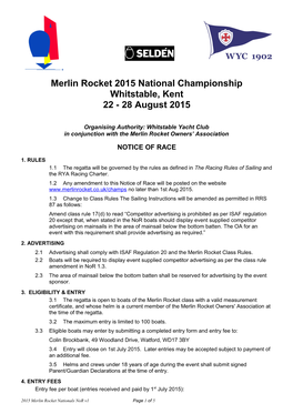 Merlin Rocket2015 Nationalchampionship