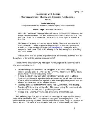 Microeconomics: Theory and Business Applications