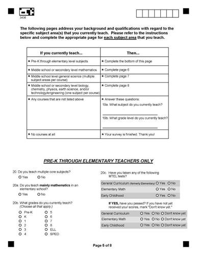 Participant Background Survey for Year 6 page 5 of 8 For Questions contact Paula Quinn at the UMass Donahue Institute 413 587 2409