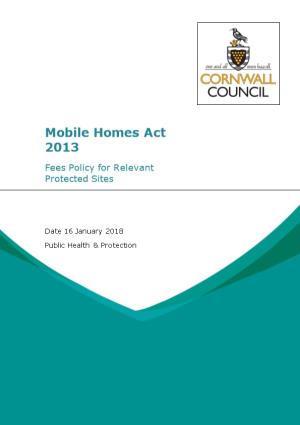 Mobile Homes Act 2013