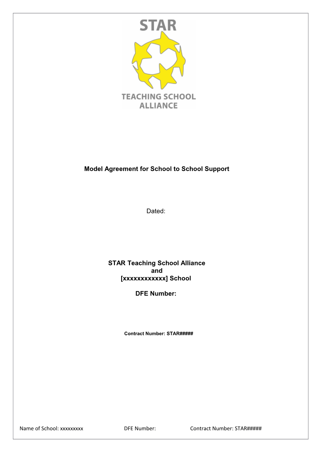 Model Agreement for School to School Support