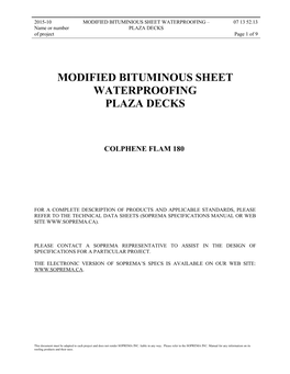 Modified Bituminous Sheet Waterproofing