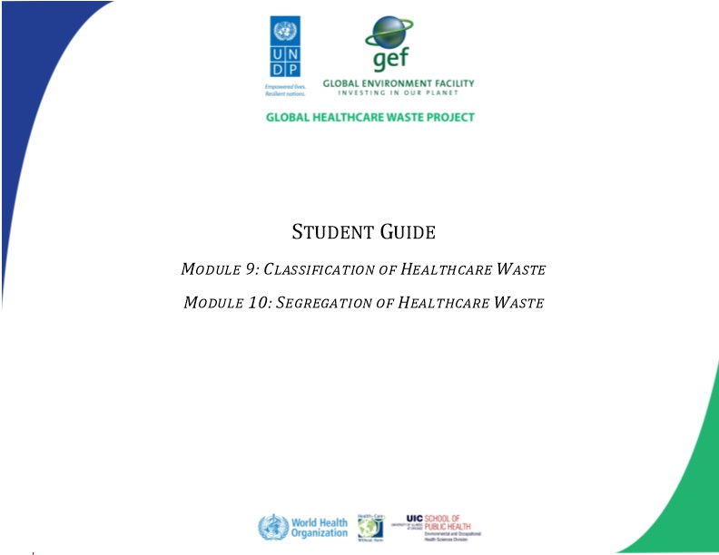 Module 9: Classification of Healthcare Waste