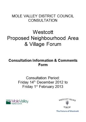 Mole Valley District Council Consultation