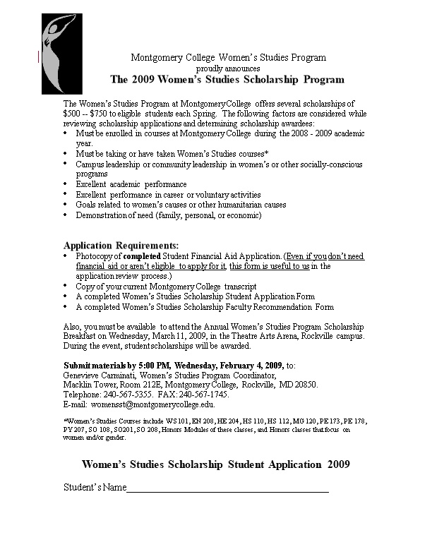 Montgomery College Women S Studies Program