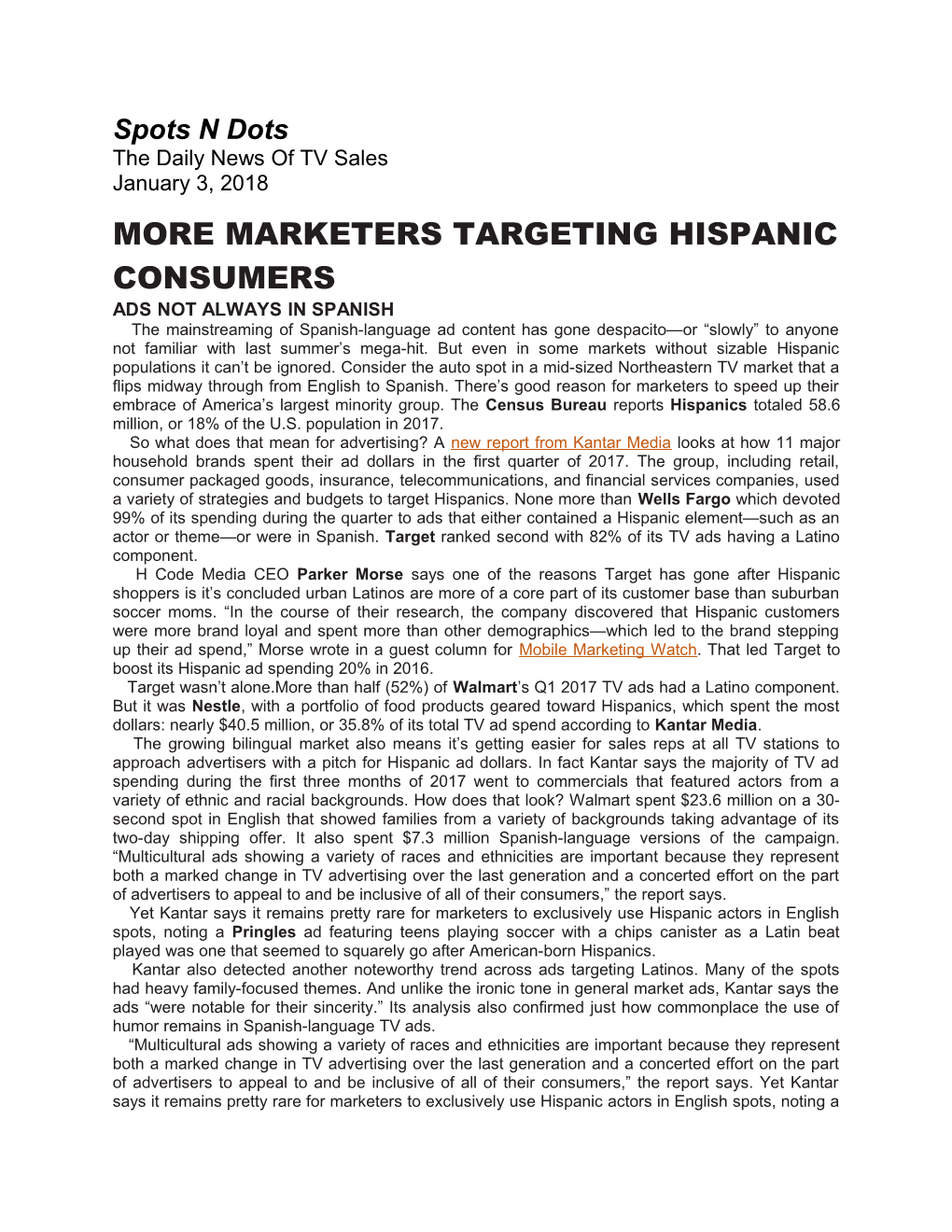 More Marketers Targeting Hispanic Consumers