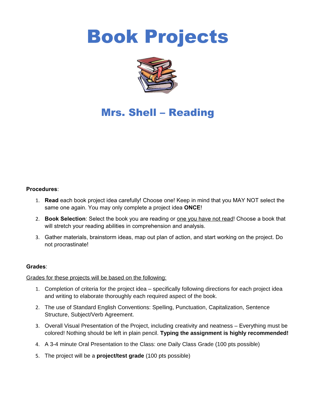 Mrs. Shell Reading