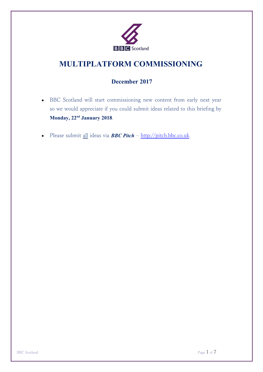 Multiplatform Commissioning
