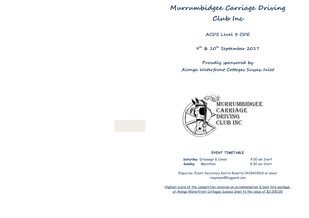 Murrumbidgee Carriage Driving Club Inc
