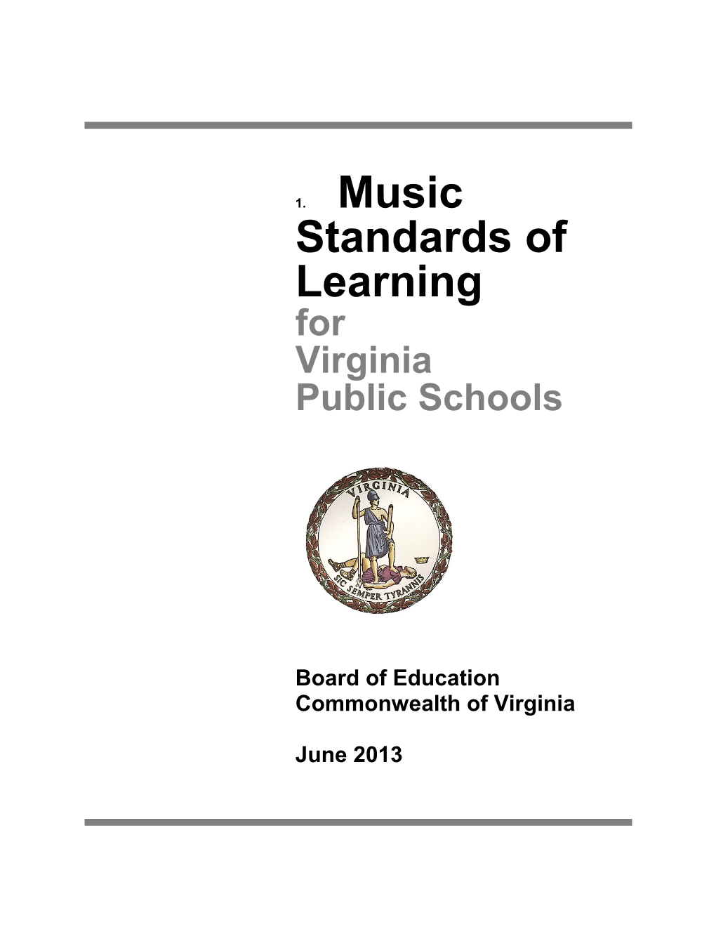 Music Standards of Learning