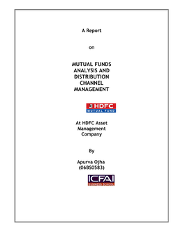 Mutual Funds Analysis and Distribution Channel Management