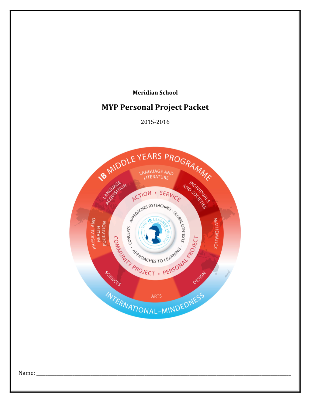 MYP Personal Project Packet