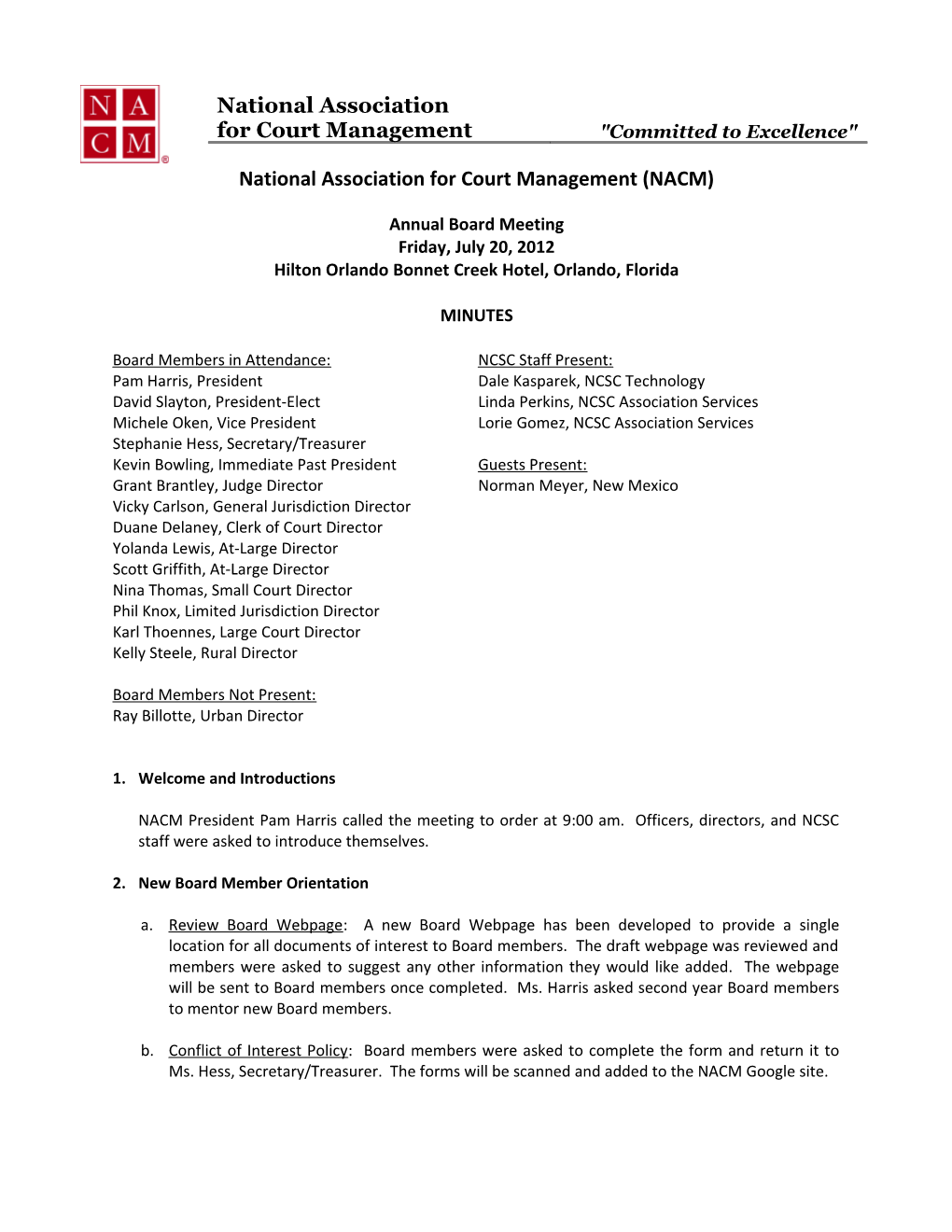 National Association for Court Management (NACM)