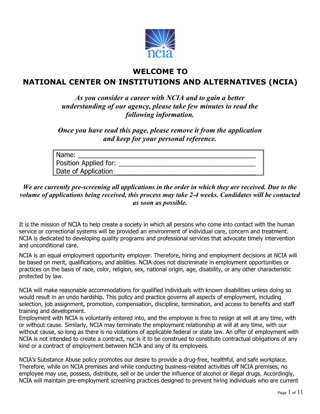 National Center on Institutions & Alternatives