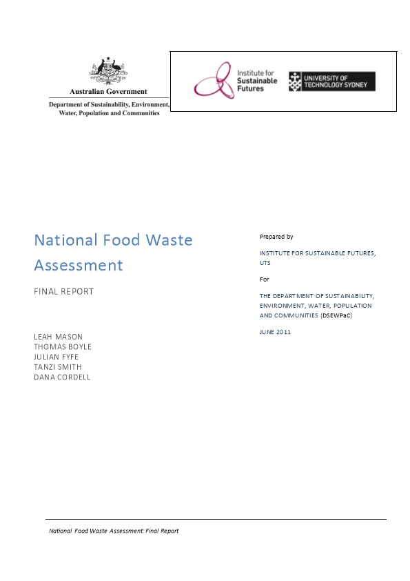 National Food Waste Assessment - Final Report